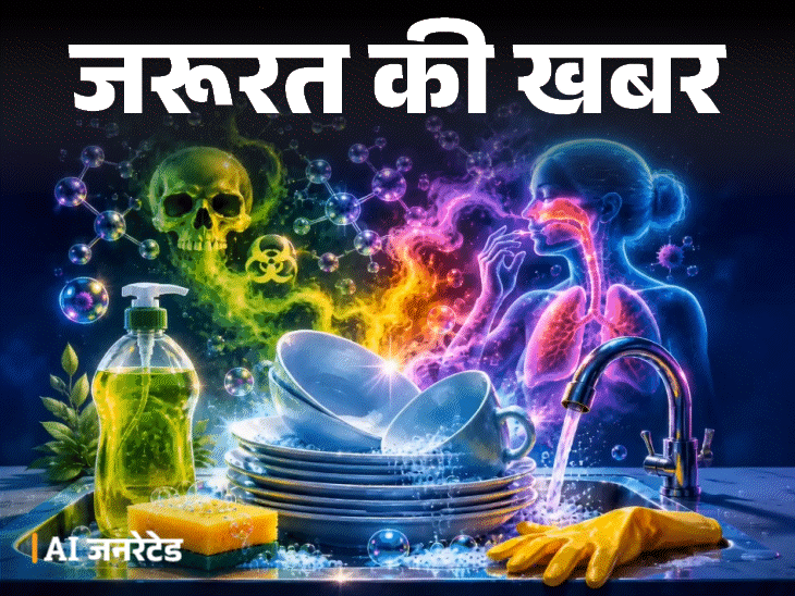 जरूरत की खबर- डिशवॉशिंग लिक्विड में खतरनाक केमिकल्स:हो सकते हैं ये हेल्थ रिस्क, केमिकल फ्री प्रोडक्ट लें, बरतें 11 सावधानियां