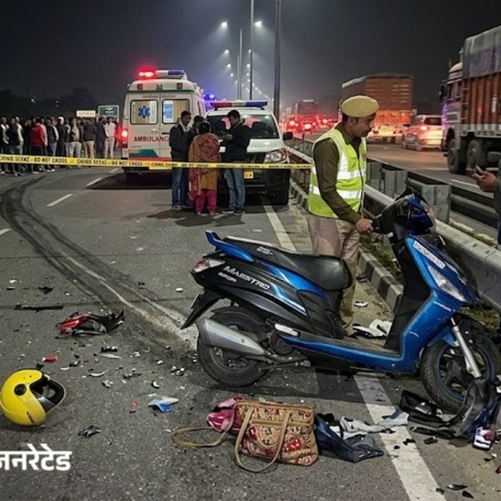 सोनीपत में सड़क हादसा, गुरुग्राम की महिला की मौत:बाबा श्याम के दर्शन करने चुलकाना धाम जा रही थी, स्कूटी को ट्रक ने मारी टक्कर