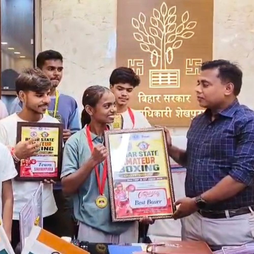 शेखपुरा ने राज्यस्तरीय बॉक्सिंग चैंपियनशिप में 8 पदक जीते:4 खिलाड़ियों का नेशनल चैंपियनशिप के लिए चयन, डीएम ने दी बधाई