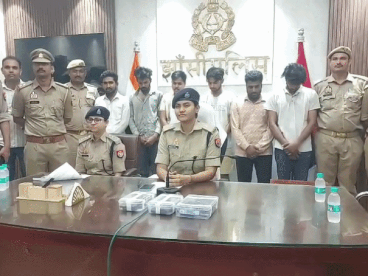 झांसी पुलिस ने 403 करोड़ का साइबर फ्रॉड पकड़ा:छह गिरफ्तार, ठगी के रुपयों से खरीदते थे USDT क्रिप्टो करंसी
