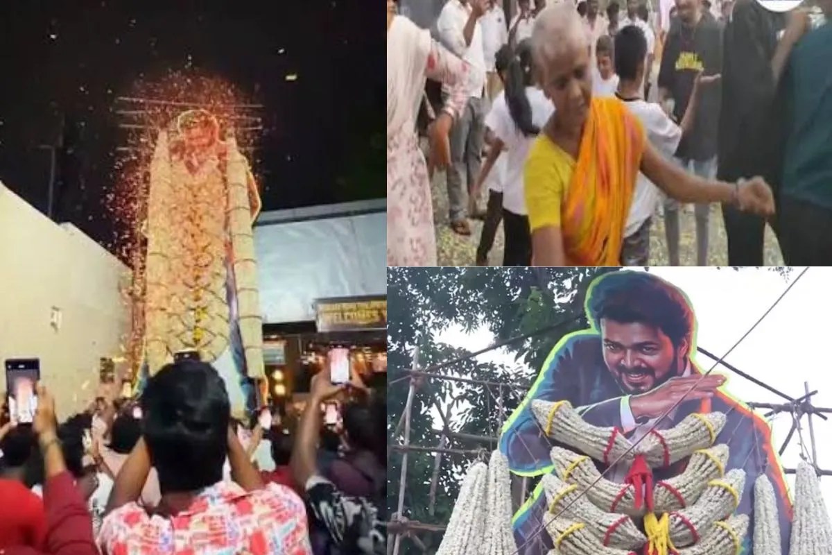 विजय थलापति की फिल्म ‘जन नायकन’ हुई रिलीज, थिएटर में नाचे लोग, बजी सीटी और तालियां, आतिशबाजी से बदला माहौल