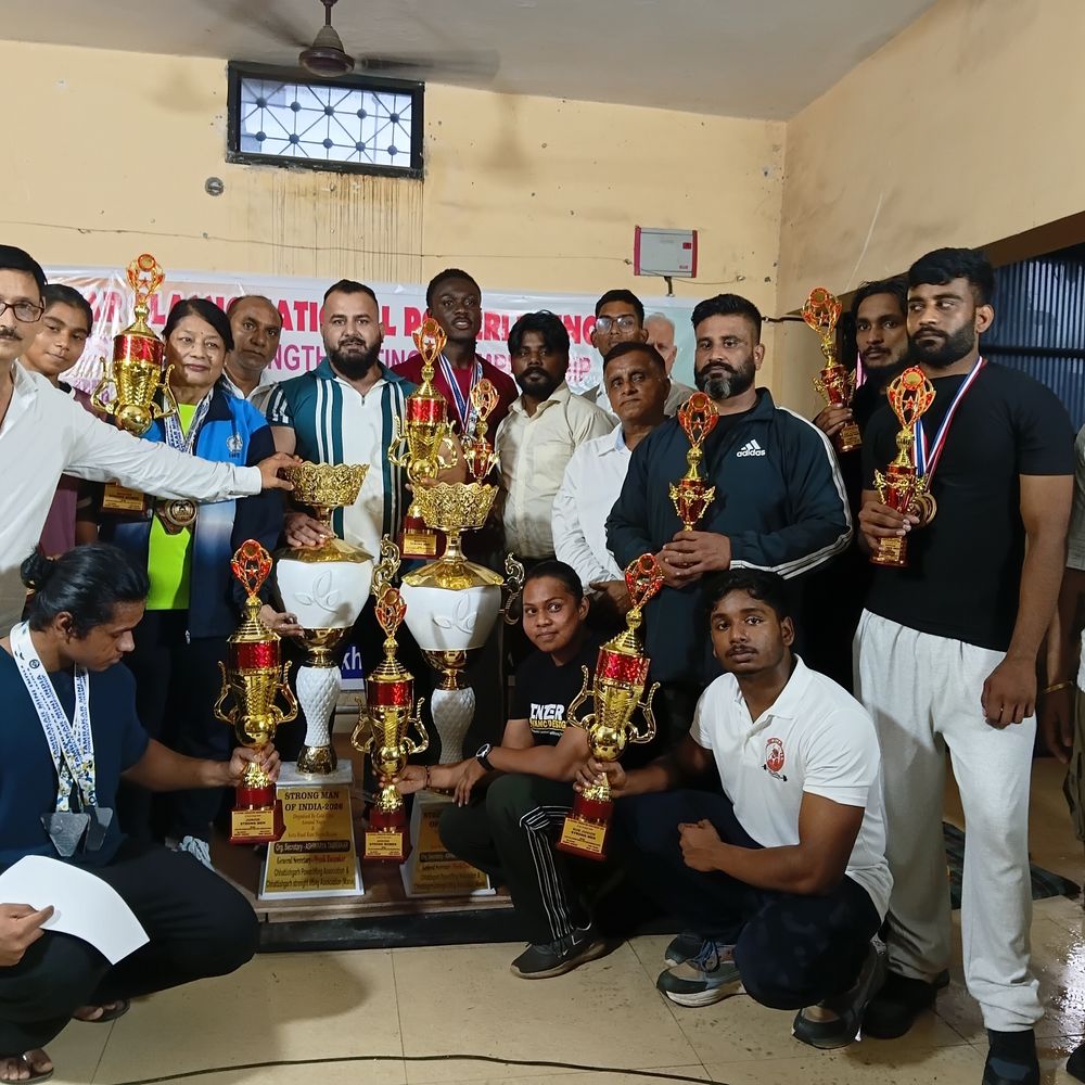 रायपुर में पावर-स्ट्रेंथ लिफ्टिंग चैंपियनशिप के नतीजे जारी:निशार अहमद बने स्ट्रॉन्गेस्ट मेल, मधु अहीर ने फीमेल कैटेगरी में जीता खिताब