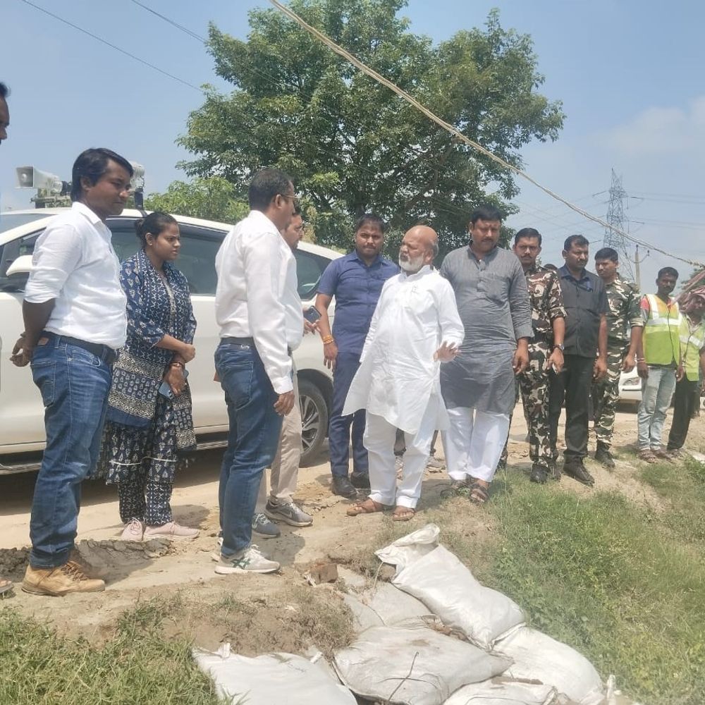 आपदा प्रबंधन मंत्री रत्नेश सदा शिवहर पहुंचे:बागमती तटबंध का जायजा, नेपाल फ्लैश फ्लड के बाद बाढ़ तैयारियों का इंस्पेक्शन किया