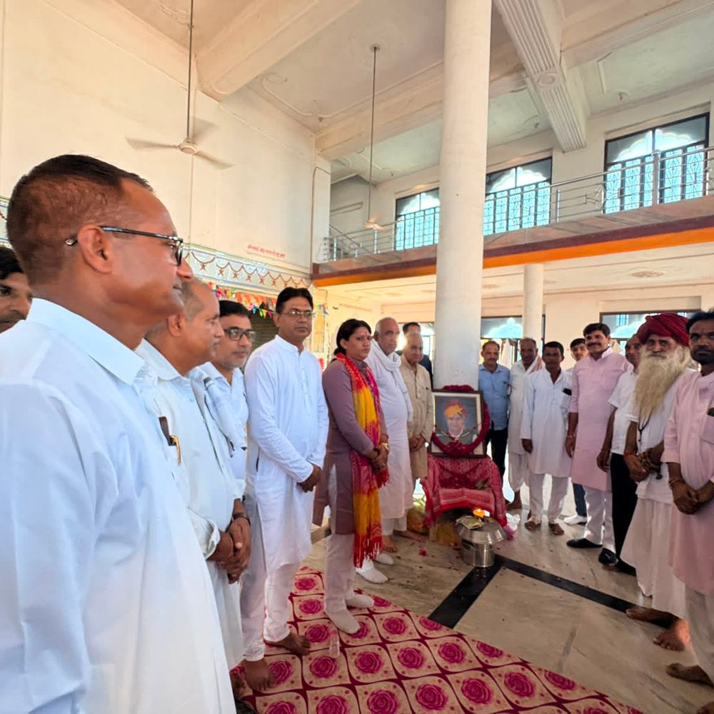 पूर्व विधायक रामकरण कसाना की 99वीं जयंती मनी:देवनारायण मंदिर पुतली में हुआ जयंती समारोह, महिला शिक्षा और सामाजिक एकता पर हुआ मंथन