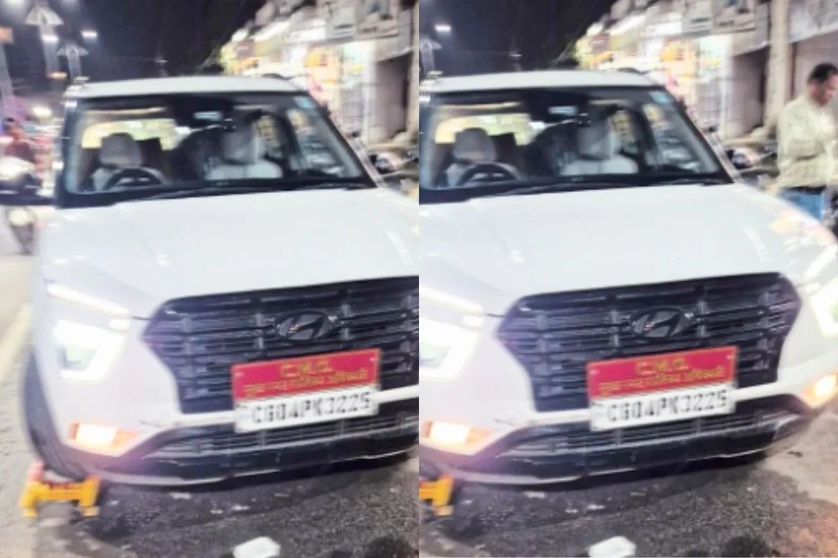 सरकारी गाड़ी भी नहीं बची! ट्रैफिक पुलिस ने CMO की गाड़ी पर लगाया लॉक, दंतेवाड़ा में मचा हड़कंप