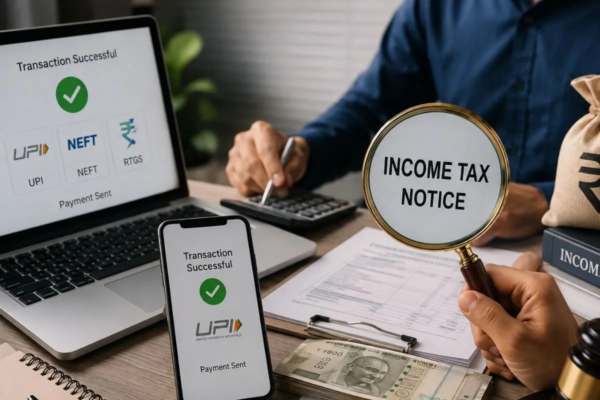 UPI, NEFT, RTGS के जरिए बड़े लेनदेन करने पर क्या आ सकता है इनकम टैक्स नोटिस? जानिए कब बढ़ता है जोखिम
