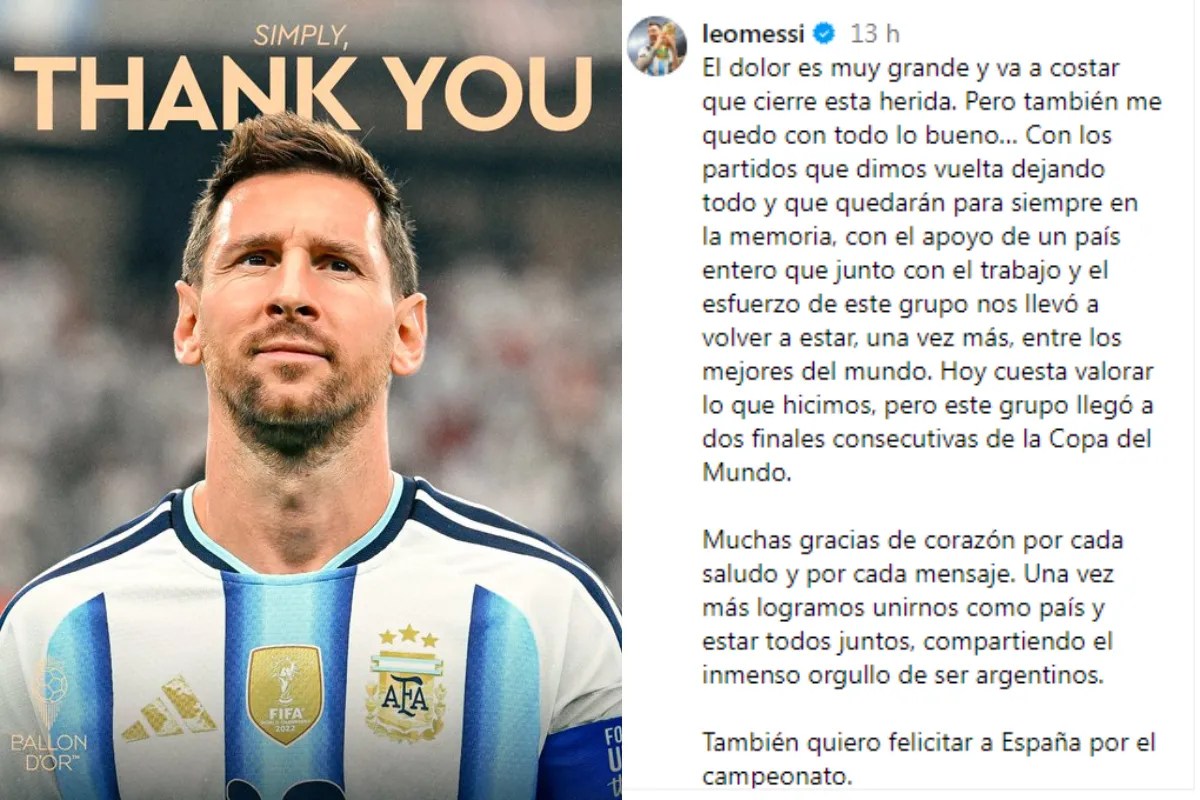 ‘बहुत ज्यादा दर्द में हूं, जख्म को भरने में समय लगेगा’, FIFA वर्ल्ड कप फाइनल हारने के बाद Lionel Messi ने लिखा इमोशनल नोट