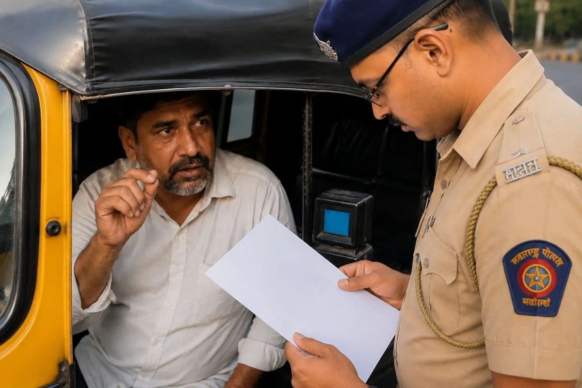 सड़क पर पुलिस ले रही ड्राइवरों का टेस्ट, मराठी में कमजोर चालकों को एक महीने की मोहलत; नहीं सुधरे तो परमिट रद्द करने की चेतावनी