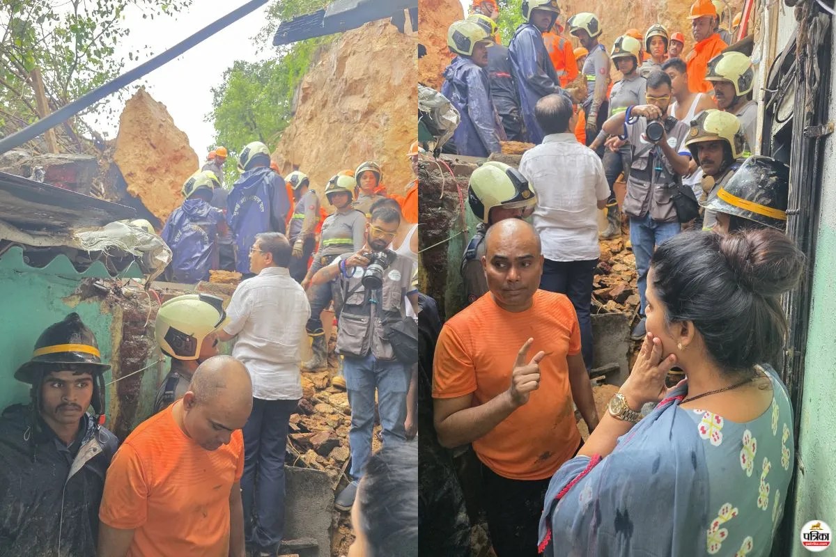 मुंबई के कुर्ला में बड़ा हादसा: तेज बारिश से पहाड़ी का हिस्सा ढहा, 2 की मौत, 8 लोगों के मलबे में दबे होने की आशंका