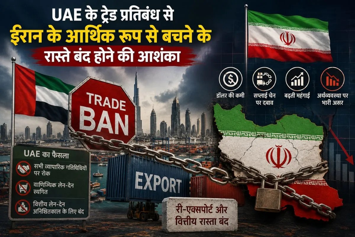 ईरान की अर्थव्यवस्था पर ‘डबल अटैक’, UAE के फैसले से री-एक्सपोर्ट और डॉलर सप्लाई पर संकट