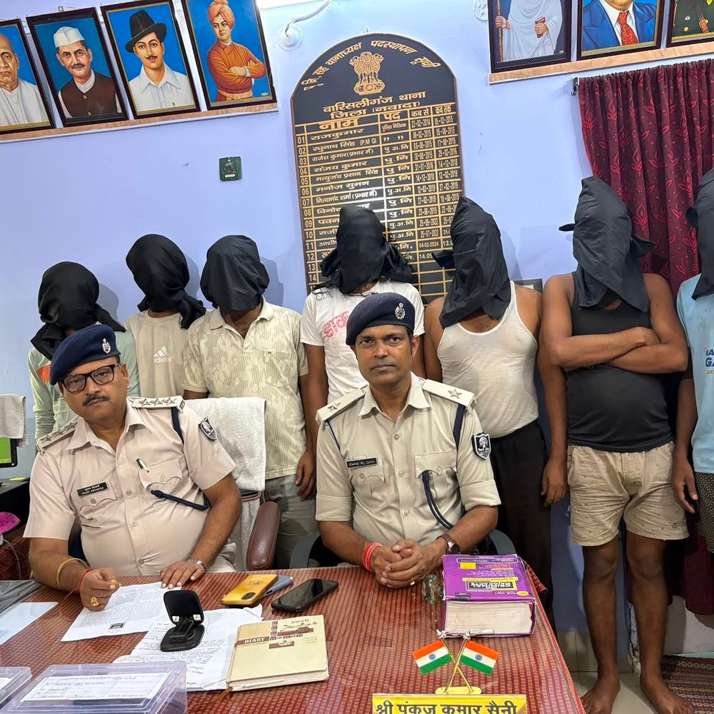 नवादा में साइबर फ्रॉड का खुलासा, 7 गिरफ्तार:ऑनलाइन लोन के नाम पर ठगी, 15 मोबाइल बरामद
