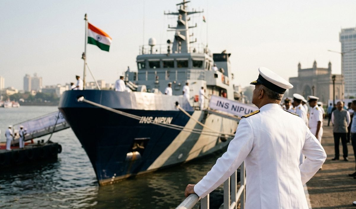 मुंबई में Indian Navy में शामिल हुआ INS Nipun, एडमिरल कृष्णा स्वामीनाथन बोले- रणनीतिक बदलाव के दौर में हैं हम