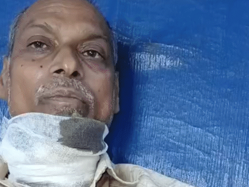 भोजपुर- घर के बाहर सो रहे किसान पर हमला:धारदार हथियार से गर्दन काटने की कोशिश, 5 इंच गहरा घाव; बोले- कसी से दुश्मनी नहीं है
