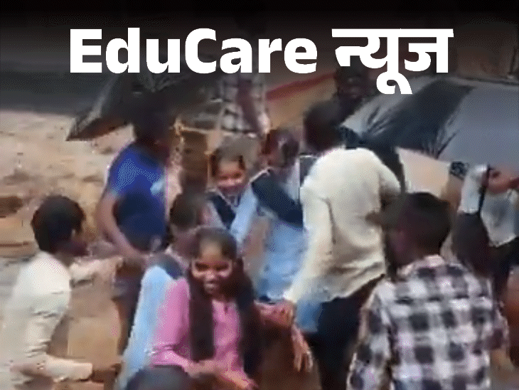 तेज बारिश के बीच झालावाड़ के स्कूल में फंसे बच्चे:चीख – पुकार मचने लगी, गांव वालों की मदद से 80 बच्चों को रेस्क्यू किया