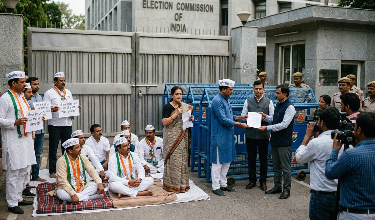 Congress का Election Commission बाहर धरना, उत्तराखंड SIR में गड़बड़ी का आरोप