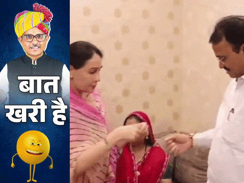डिप्टी CM ने बांधी डिप्टी CM को राखी:विधायक मेकअप कराकर खुश; दिव्या मदेरणा ने दिखाए ‘तेवर’