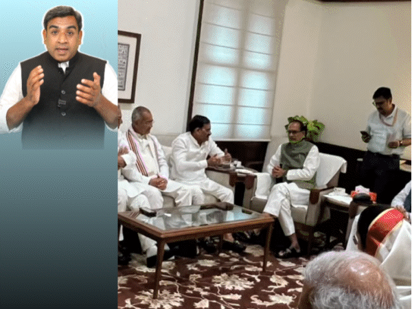 शिवराज के घर जुटे सांसद, मुलाकातों से गरमाई सियासत:कांग्रेस विधायक का अजीब बयान, कहा- सांसद के ‘बाप’ वाले बयान के लिए जनता जिम्मेदार