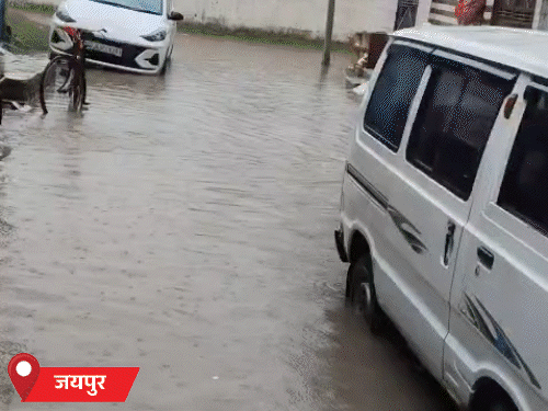 राजस्थान में आज भी भारी बारिश की चेतावनी:जयपुर, चित्तौड़गढ़ में 2 इंच तक पानी बरसा; 14 अगस्त से कमजोर होगा मानसून