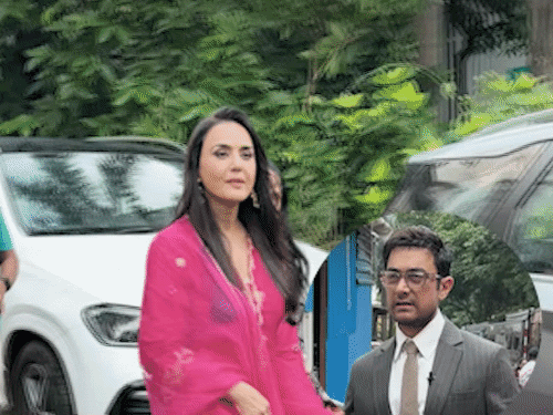 प्रीति जिंटा ने आमिर खान को इग्नोर नहीं किया:दावे पर भड़कीं; बोलीं- नेगेटिविटी बढ़ाएंगे तो तस्वीरों के लिए रुकने की उम्मीद न करें