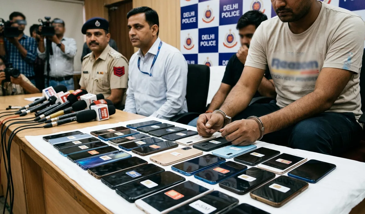 Delhi Police ने e-SIM Fraud में 2 साइबर ठगों को किया गिरफ्तार, 44 मोबाइल बरामद