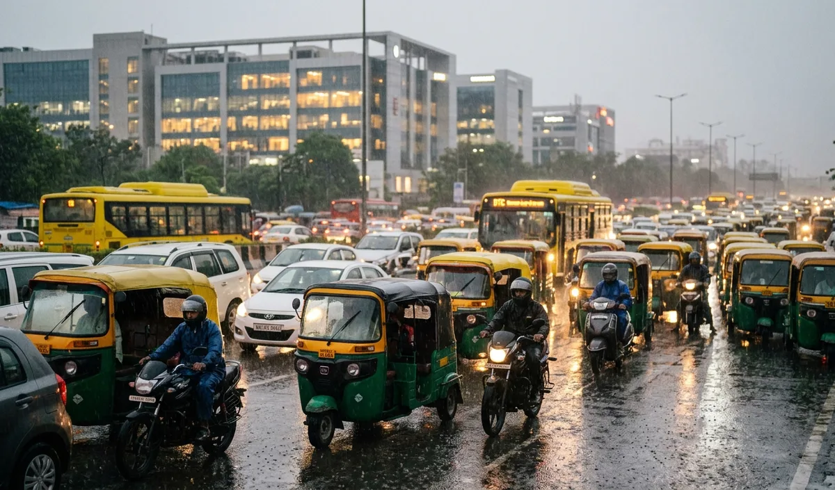 Delhi Rain से थमी वाहनों की रफ्तार, ITO और भारत मंडपम पर भारी जाम