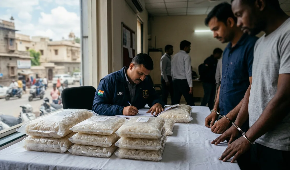 DRI ने Operation Crystal Dagger के तहत 5 तस्करों को पकड़ा, 7.10 करोड़ का मादक पदार्थ जब्त