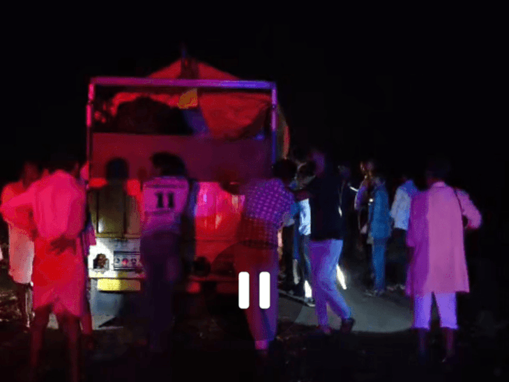 राजगढ़ पुलिस पर फायरिंग, डायल-112 को टक्कर मारने की कोशिश:पिकअप में भैंस चुराकर भाग रहे थे बदमाश; घेराबंदी की तो वाहन छोड़ भाग गए