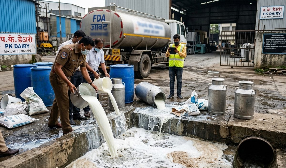 Navi Mumbai में FDA की बड़ी कार्रवाई, 4,710 लीटर मिलावटी दूध किया नष्ट