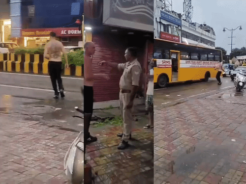 बरेली में विदेशी पर्यटक का हंगामा, बीयर पीकर उत्पात:अर्धनग्न हालत में सड़क पर घूमा, सैलून में घुसा तो पुलिस ने समझाकर शांत कराया