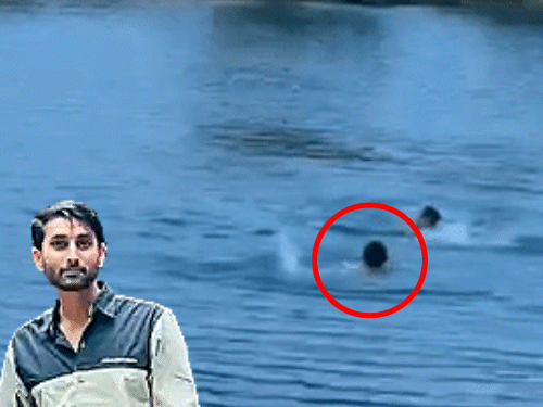 ब्लू वाटर खदान में तैरने की शर्त, युवक डूबा, VIDEO:36 घंटे बाद भी सुराग नहीं, दोस्त संग तैरकर पार जाने की शर्त लगी थी