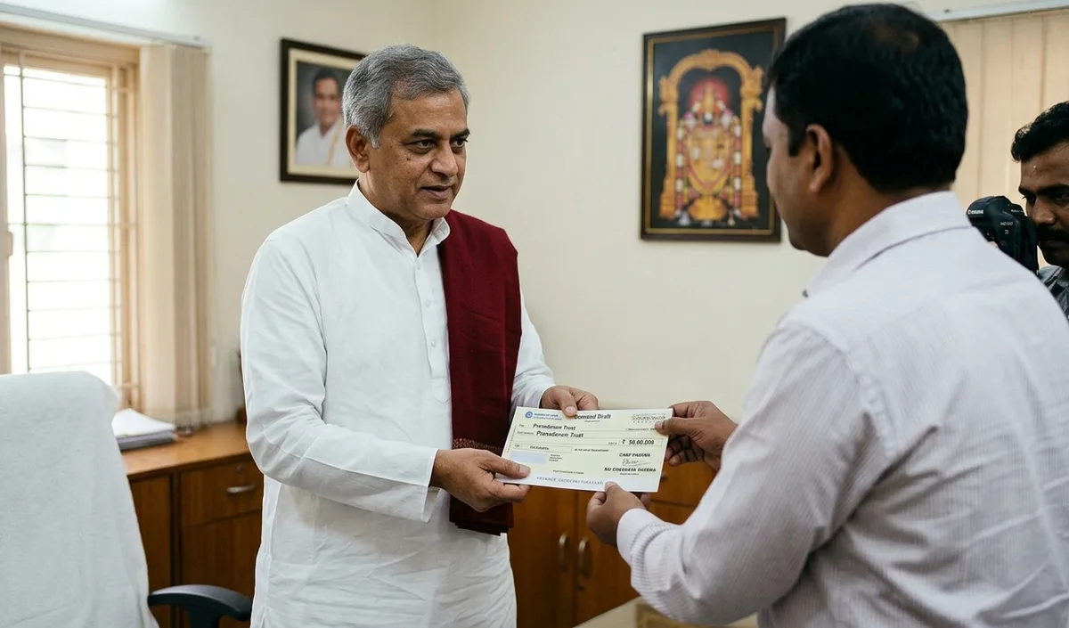 Tirupati के Pranadanam Trust को 1 करोड़ मिले, Hyderabad की कंपनियों ने दिया दान