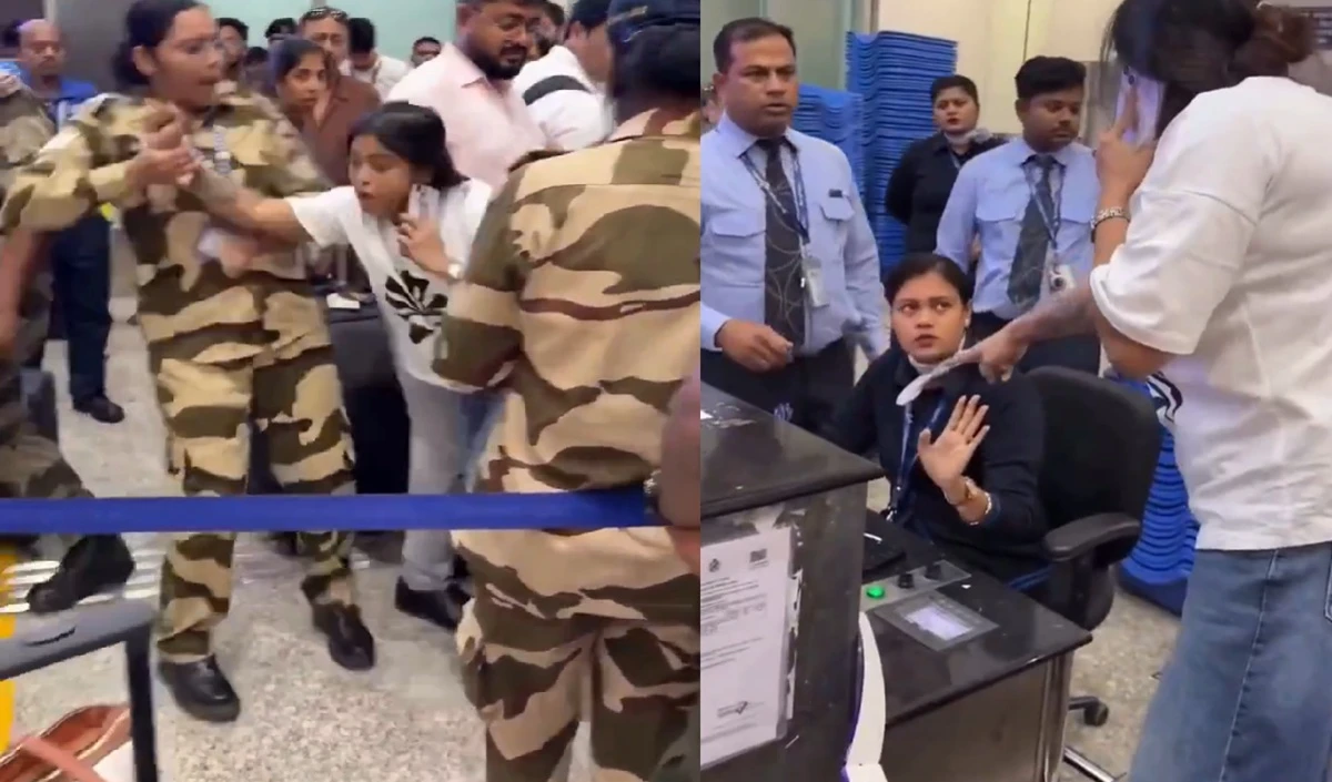 मेरा बच्चा बीमार है…इंडिगो की फ्लाइट कैंसिल हुई तो महिला ने कन्वेयर बेल्ट पर चढ़कर किया हंगामा
