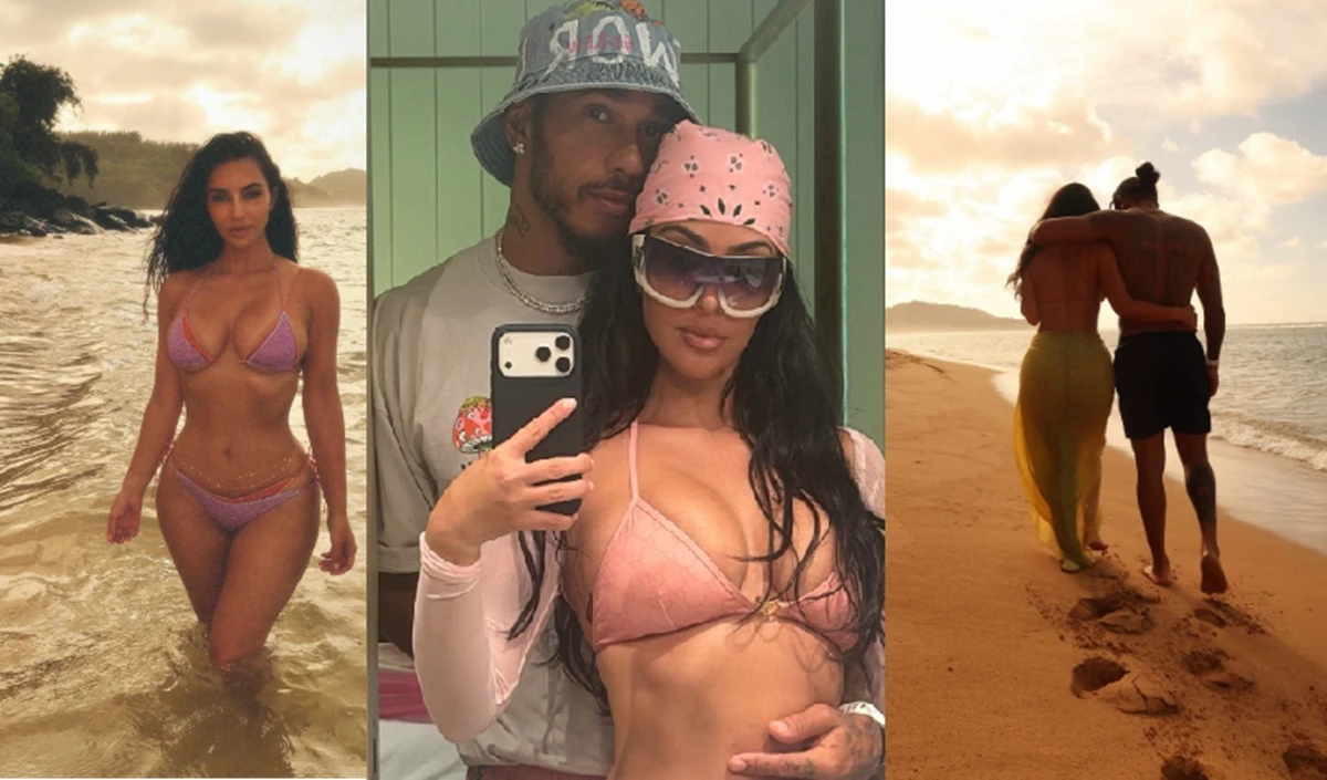 बीच पर टहलने से लेकर सर्फिंग तक… Kim Kardashian और Lewis Hamilton की शानदार छुट्टियों की तस्वीरें