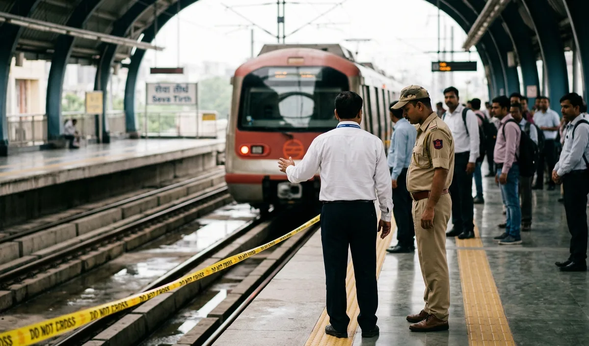 Delhi Metro के सेवा तीर्थ स्टेशन पर ट्रेन के आगे कूदा अज्ञात व्यक्ति, हुई मौत