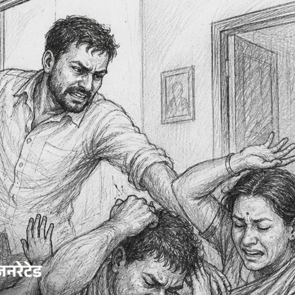 पुलिसकर्मियों पर घर में घुसकर मारपीट करने का आरोप:SHO बोले- युवती का भाई लूट के मामले में संदिग्ध, उसे पकड़ने गए थे