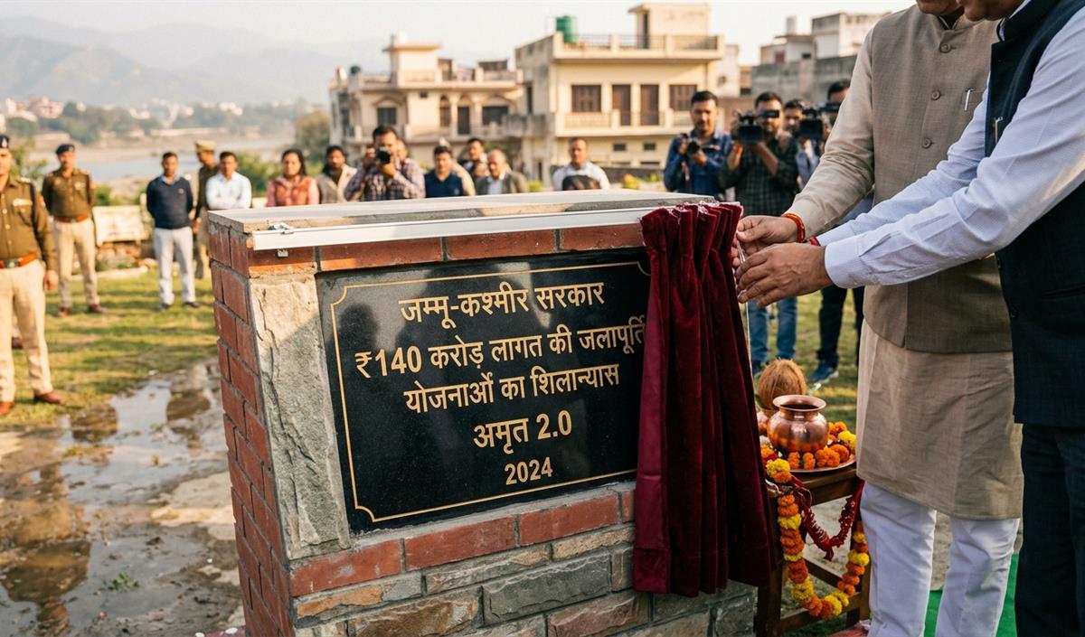 Omar Abdullah ने Jammu Kashmir में 140 करोड़ रुपये की पेयजल योजनाओं की नींव रखी