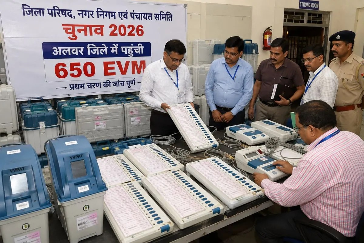 Alwar: निकाय चुनाव; जयपुर से आईं 650 EVM, प्रशासन ने तेज की तैयारियां