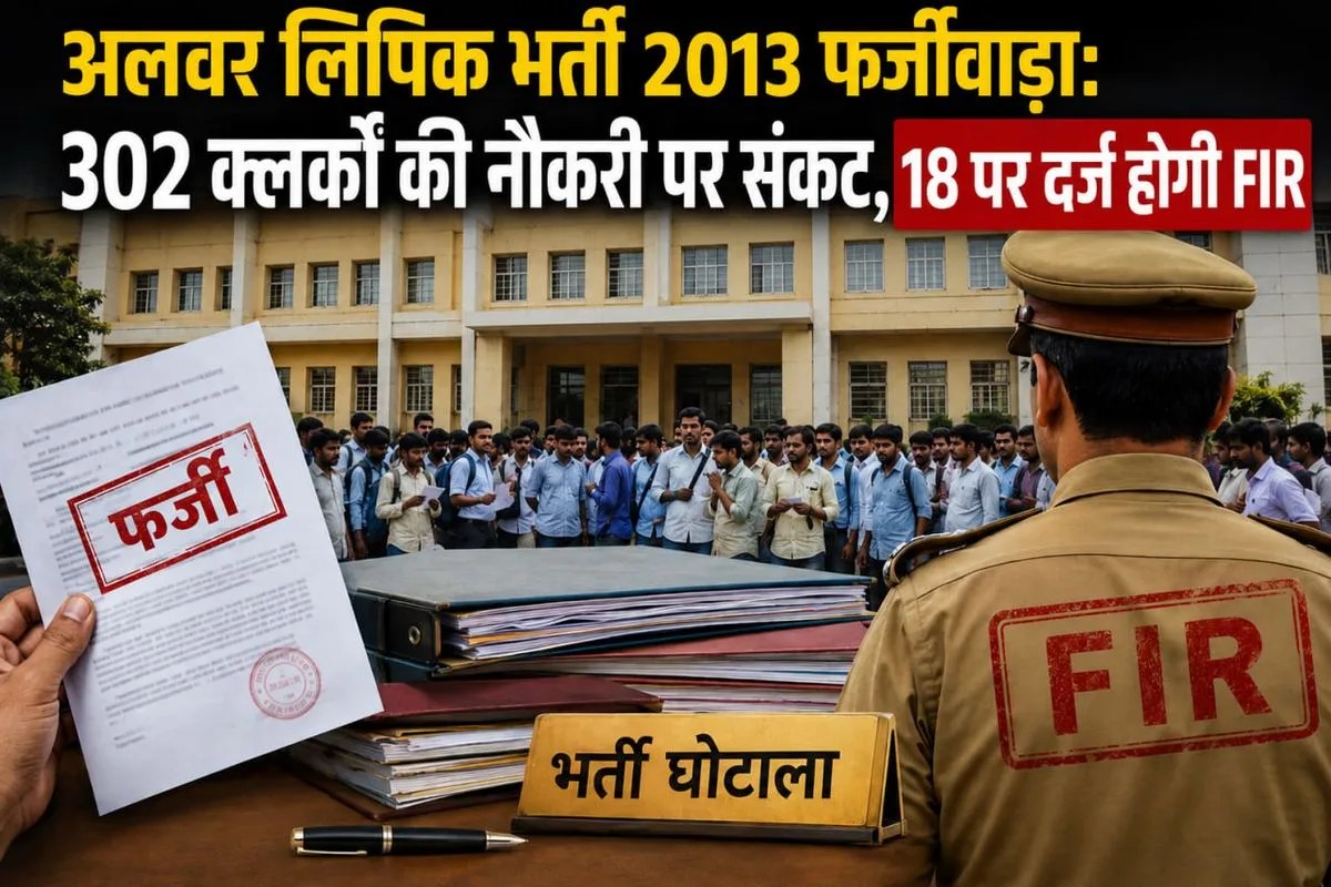 Alwar: अलवर लिपिक भर्ती 2013 फर्जीवाड़ा: 302 क्लर्कों की नौकरी पर संकट, 18 पर दर्ज होगी FIR