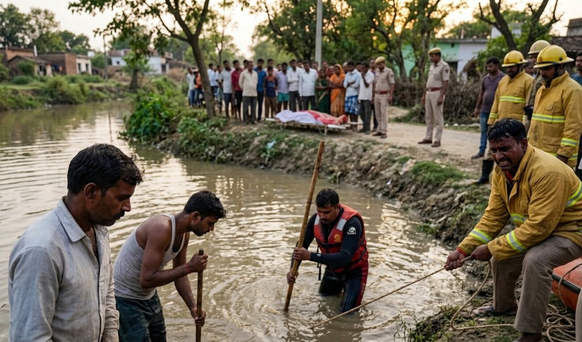 प्रतापगढ़ में भतीजे को बचाने नाले में कूदे चाचा की भी मौत, Rescue Operation जारी