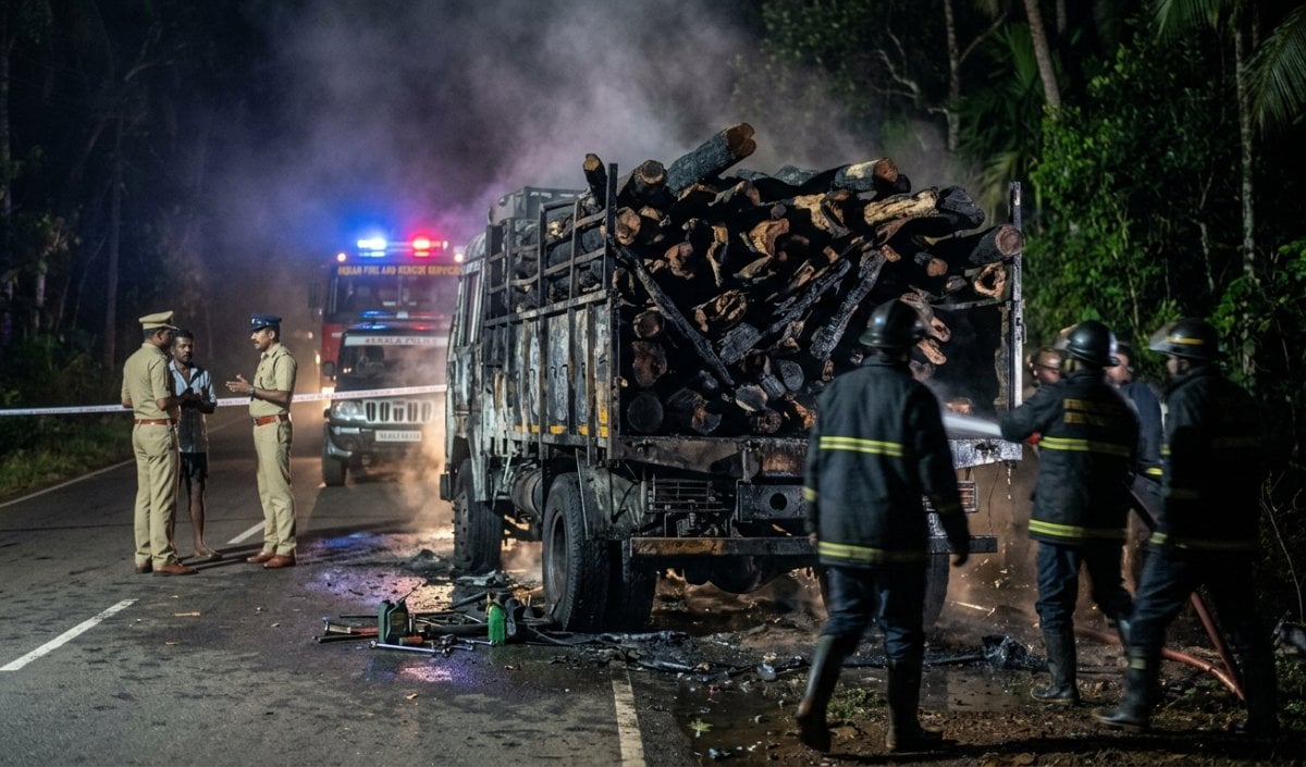 Kannur में भीषण Road Accident, खड़े ट्रक से टकराई लॉरी; 2 मैकेनिकों की मौत