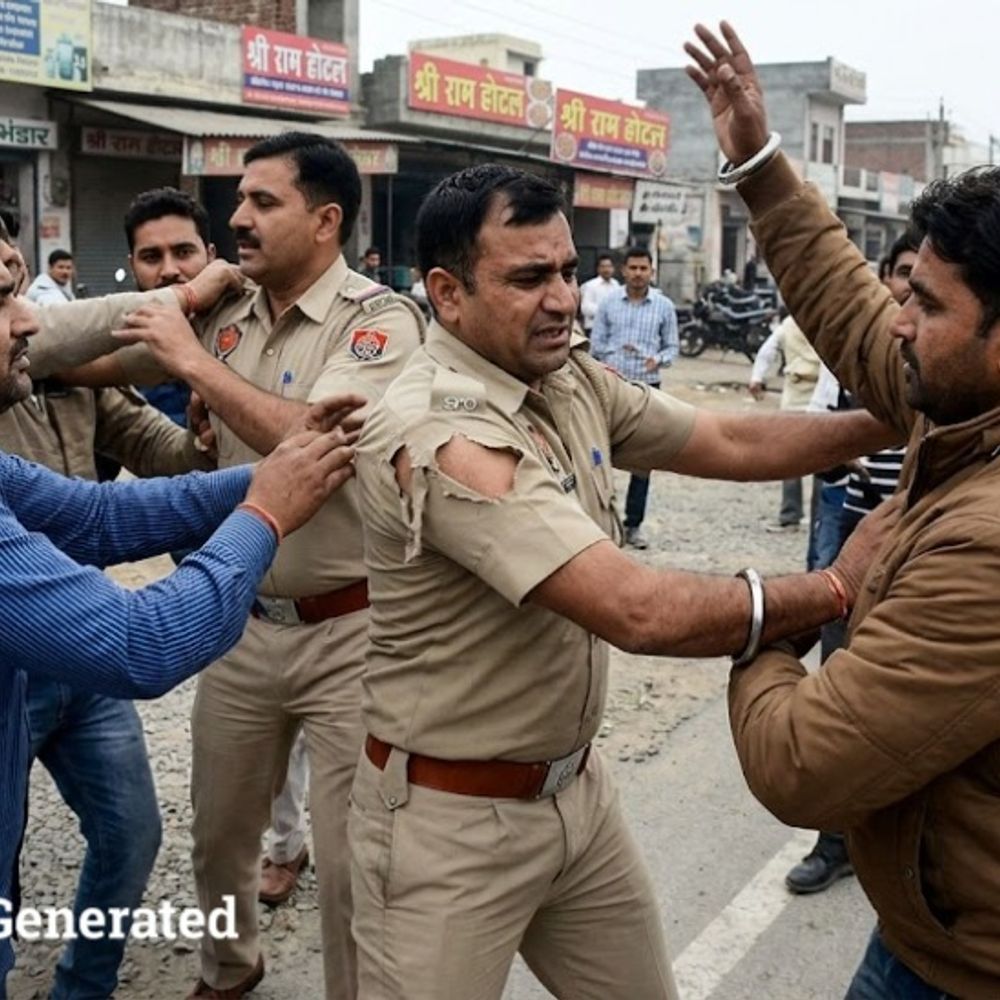 करनाल में पुलिसकर्मियों पर हमला:एसपीओ की वर्दी फाड़ी,एक आरोपी पकड़ा, दूसरा फरार