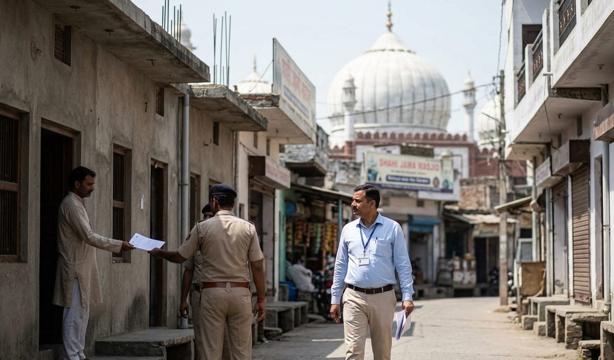 Sambhal में Shahi Jama Masjid के पास बिना नक्शे वाले 36 भवनों को नोटिस जारी