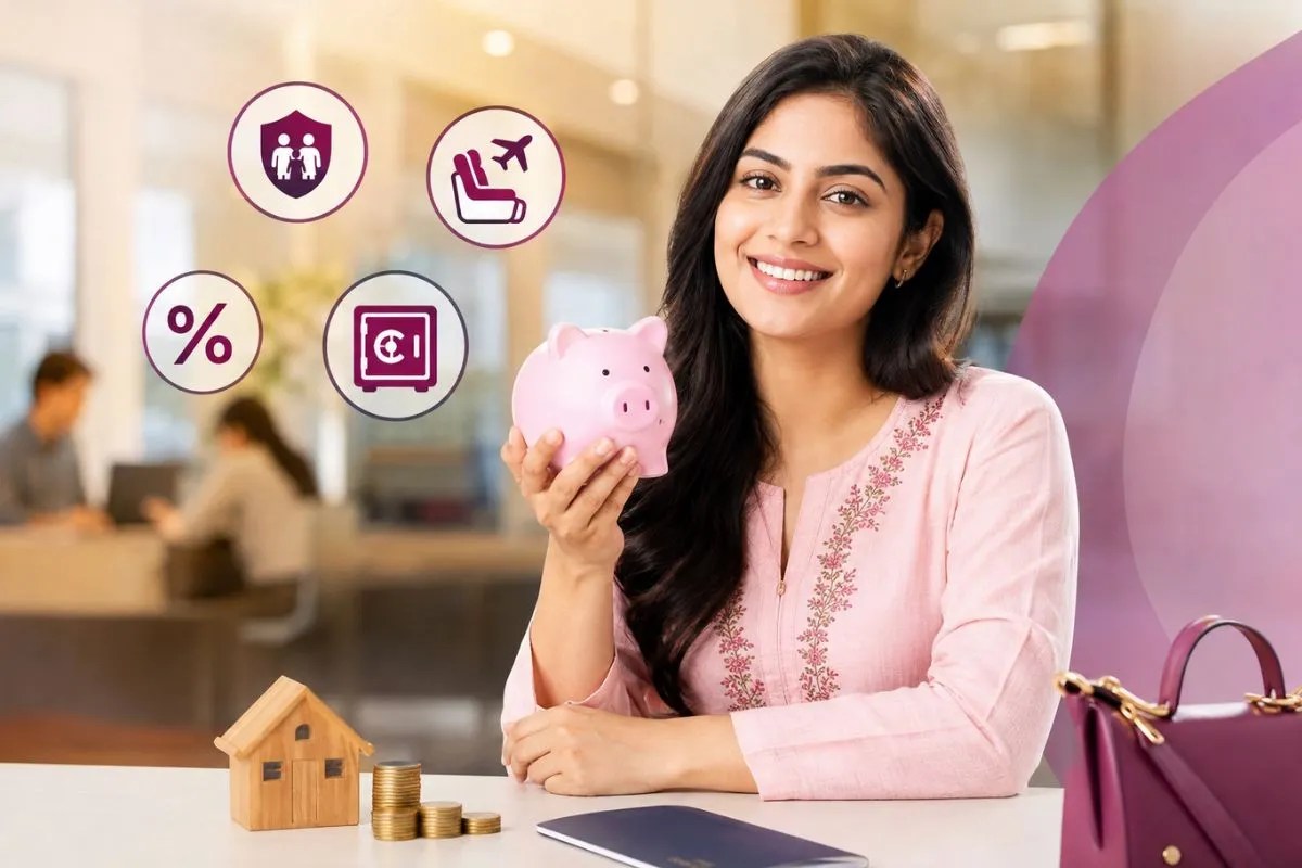Money Tips: महिलाओं के लिए बने इन 5 सेविंग अकाउंट्स में मिल रहा 7% तक ब्याज, साथ में हैं एयरपोर्ट लाउंज और इंश्योरेंस जैसे फायदे