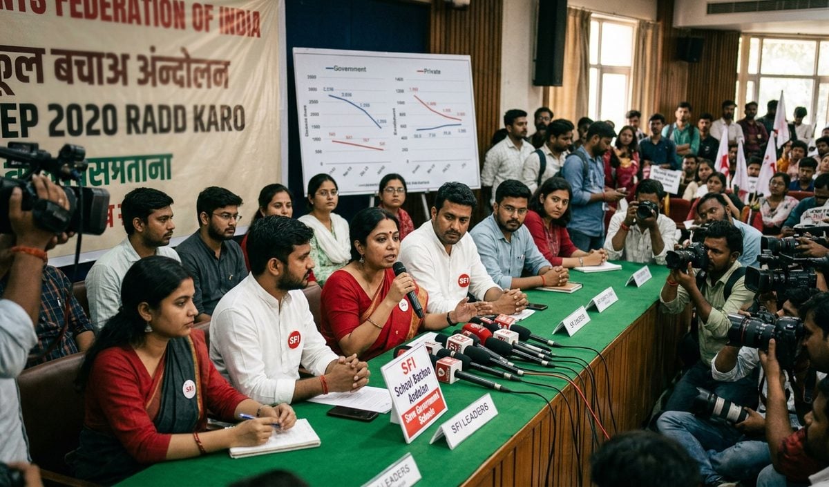 SFI चलाएगी देशव्यापी स्कूल बचाओ आंदोलन, NEP 2020 को रद्द करने और बजट बढ़ाने की मांग