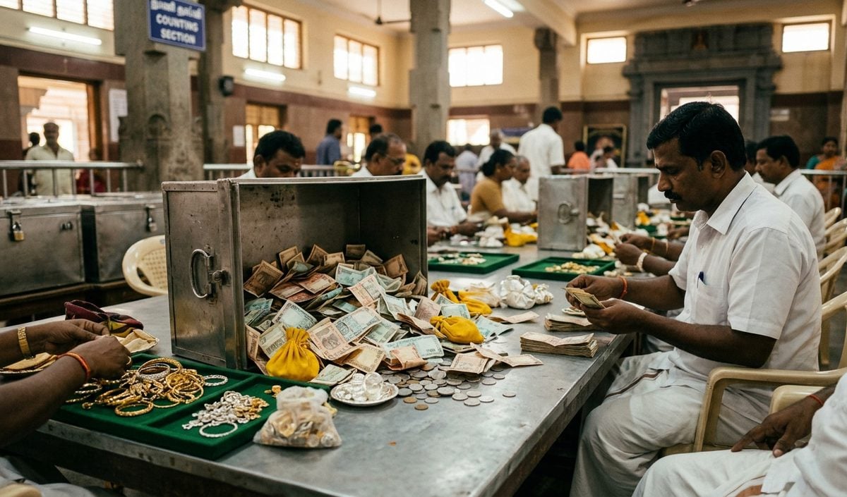 Murugan Temple में आदि उत्सव पर 1 करोड़ रुपये से अधिक नकद और सोना-चांदी चढ़ा