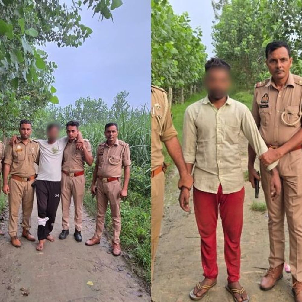 सहारनपुर में दिनदहाड़े पुलिस और बदमाशों की मुठभेड़…2 अरेस्ट:गोकशों ने खाकी पर चला दी गोली, काउंटर फायरिंग में एक पैर में लगी गोली