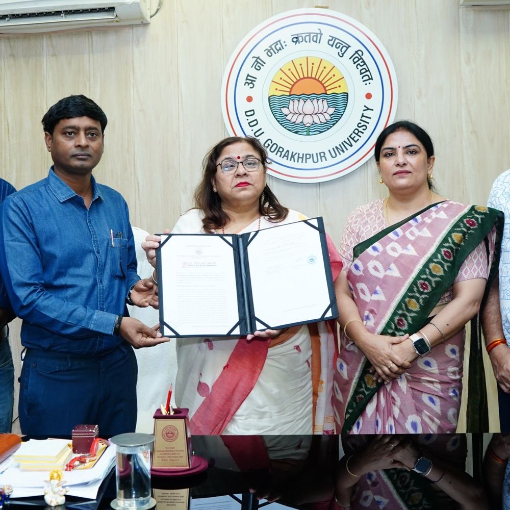 लोककला और हस्तशिल्प को मिलेगा वैश्विक मंच:DDU और राज्य ललित कला एकेडमी के MoU