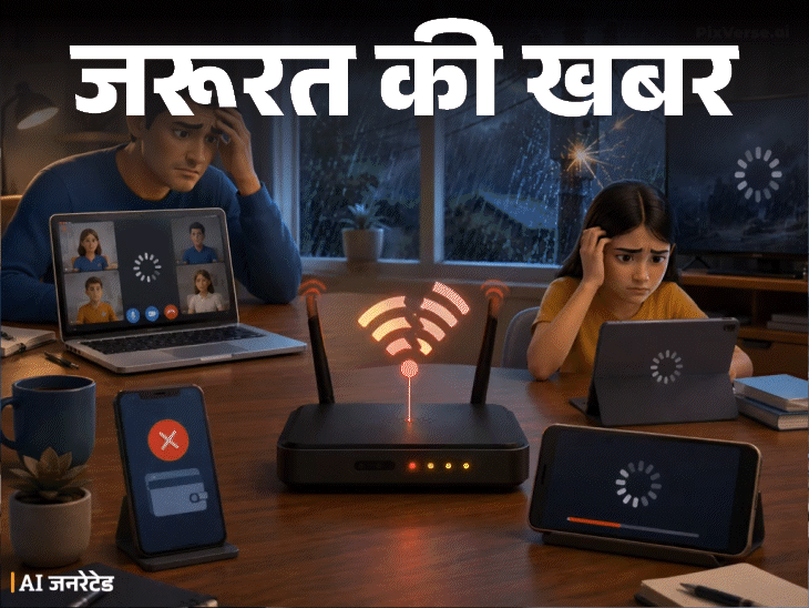जरूरत की खबर- बारिश में खराब इंटरनेट कनेक्शन:वाई-फाई न चले तो तुरंत करें ये काम, एक्सपर्ट से जानें बेहतर इंटरनेट के 12 टिप्स