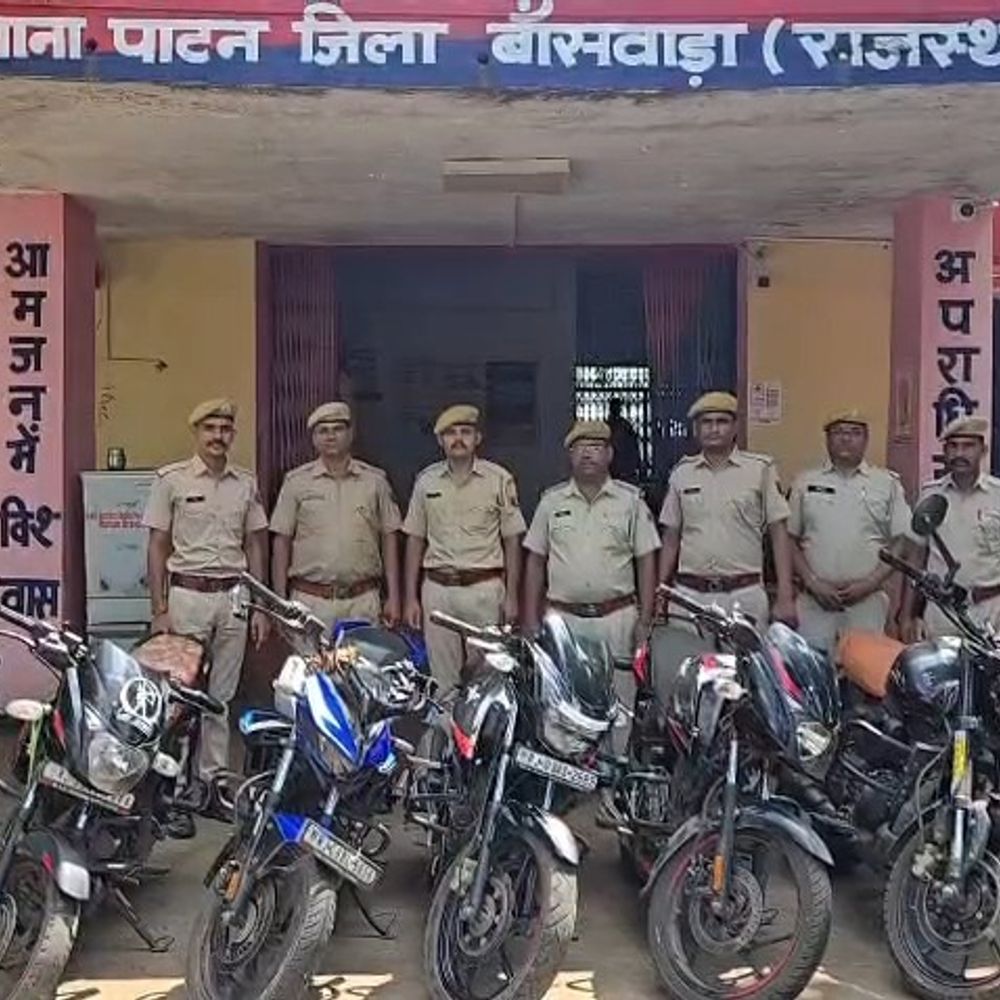 बांसवाड़ा में स्टंटबाजी पर 7 पावर बाइक जब्त:तेज गति और लापरवाही करने वालों पर कार्रवाई