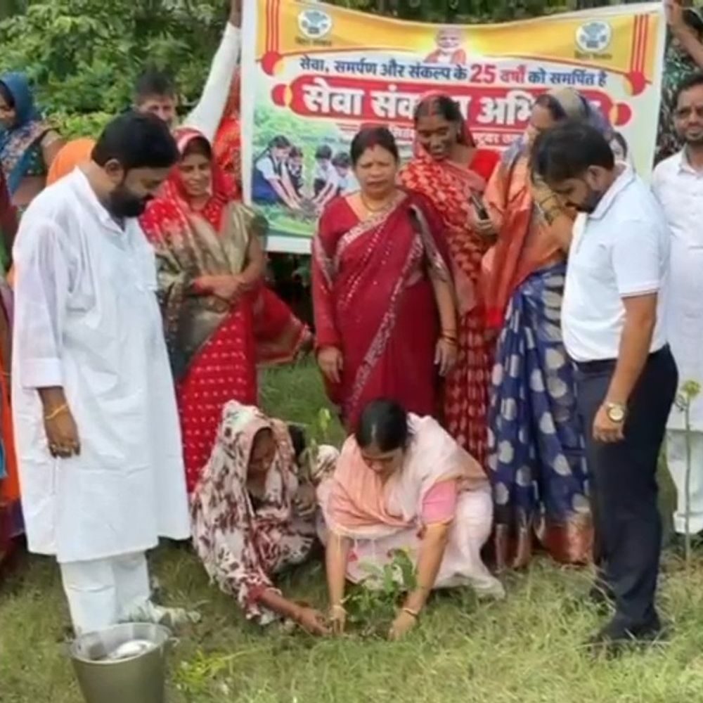 PM मोदी के जन्मदिन पर सेमरिया स्कूल में पौधारोपण:फलदार-छायादार पौधे लगाए; ग्रामीणों ने हरियाली बनाए रखने का लिया संकल्प